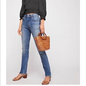 Levi’s 501 skinny distressed jeans